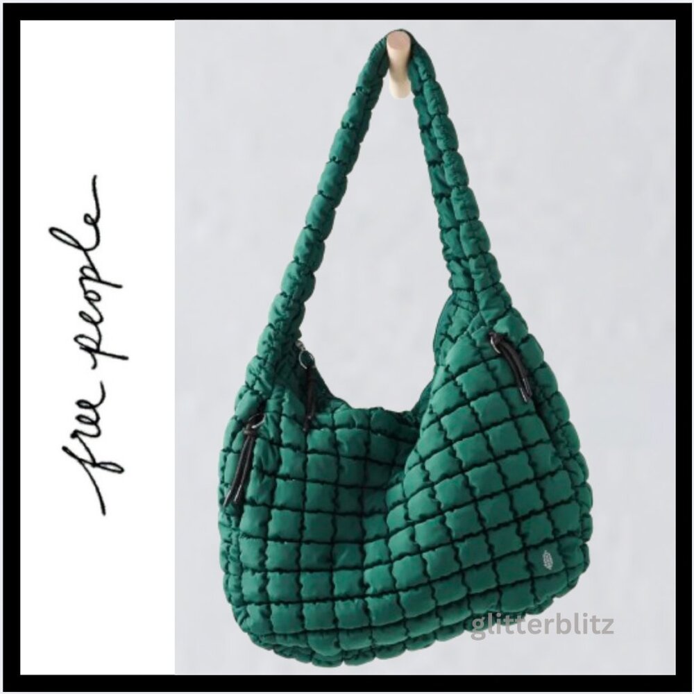 Free People Quilted Carryall in Fuji Jade